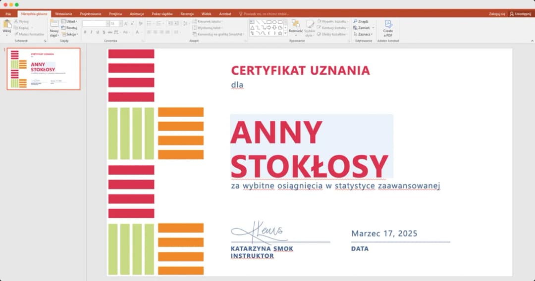 Instrukcja jak zrobić dyplom w PowerPoint - poznaj wszystkie funkcje