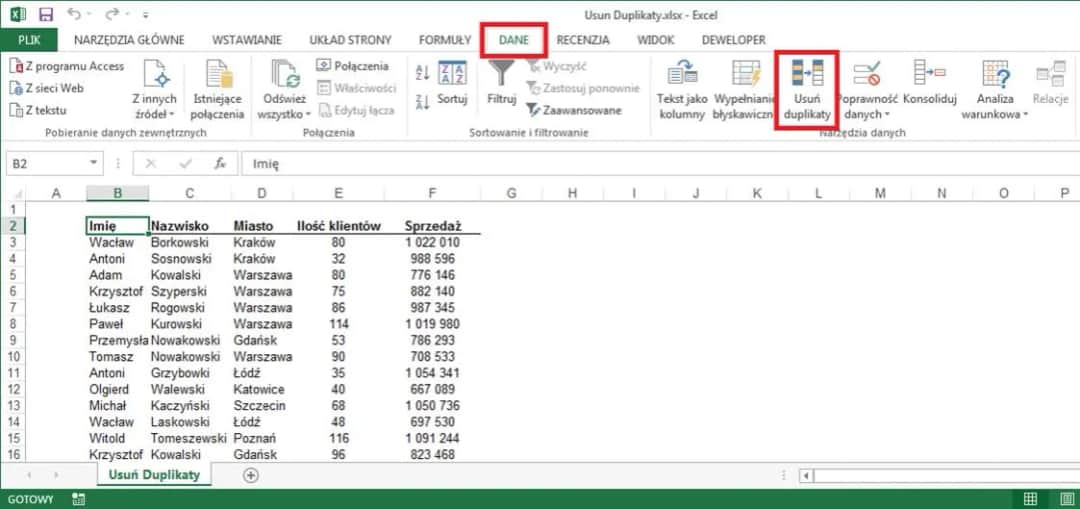 Jak szybko i skutecznie usunąć duplikaty z Excela: najlepsza metoda
