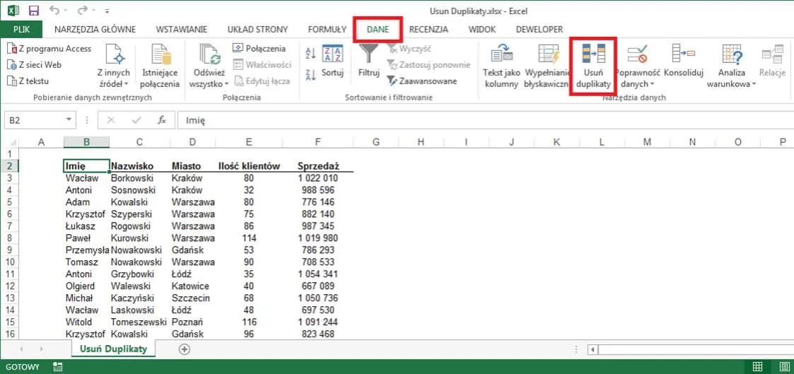 Jak szybko i skutecznie usunąć duplikaty z Excela: najlepsza metoda