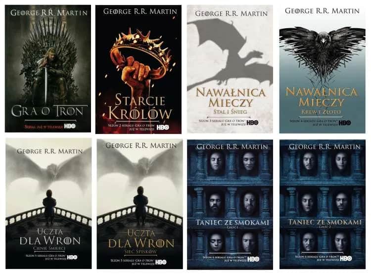 Książki Gra o tron - poznaj serię Pieśń Lodu i Ognia w prawidłowej kolejności