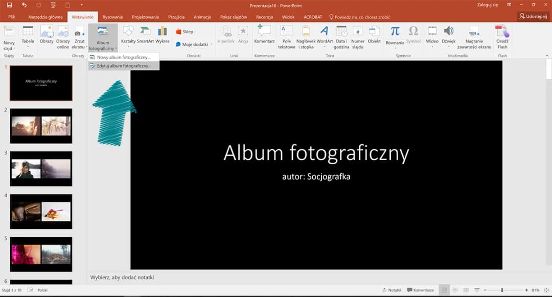 Jak zrobić album fotograficzny w PowerPoint - praktyczny poradnik od A do Z